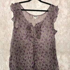 Converse One Star Purple Floral Ruffle Top | Cute Enough to Cause Compliments 💜🌸